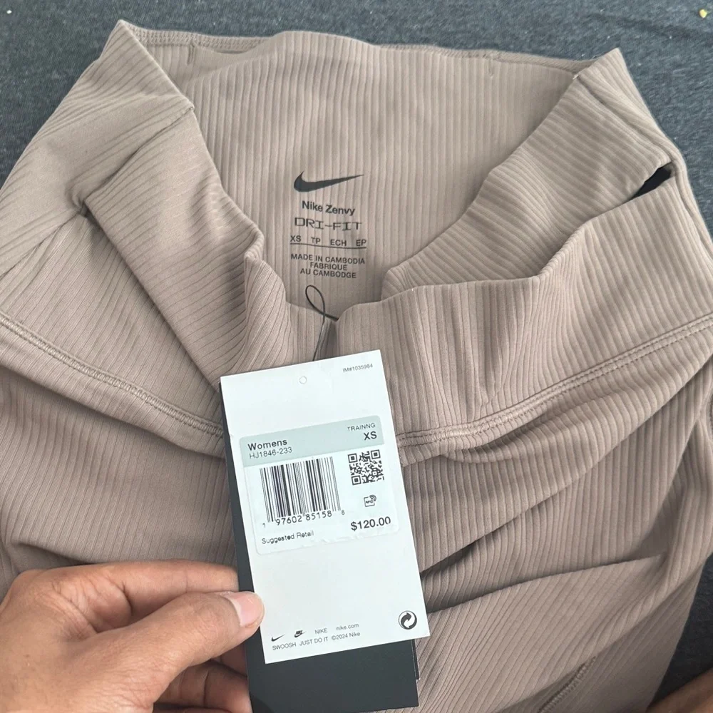 NWT Nike Zenvy Rib Women's Gentle-Support High-Waisted Flared Leggings XS
